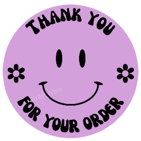 100 Thank You Stickers for your order 2in round Shipping Supplies NWT poshmark - Picture 11 of 15